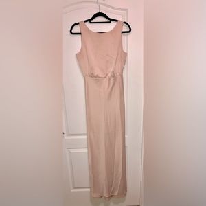 BHLDN Beckett Satin Charmeuse Maxi Dress - Oyster